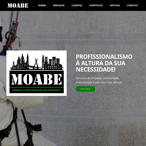 Website preview of MOABE CONSTRUTORA LTDA