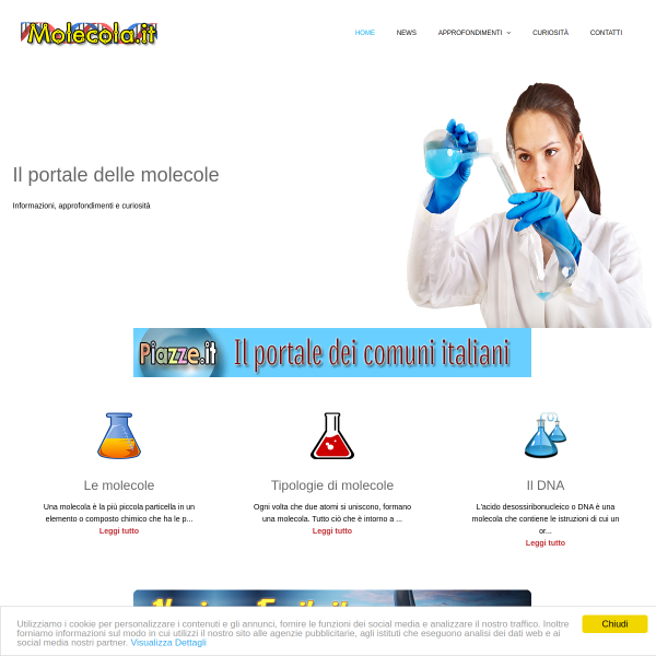 Website preview of MoleCola - Trinca srl