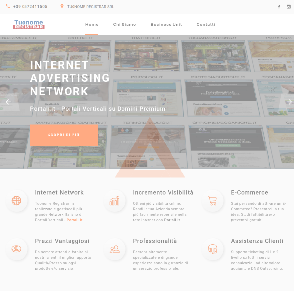 Website preview of MOM S.R.L.