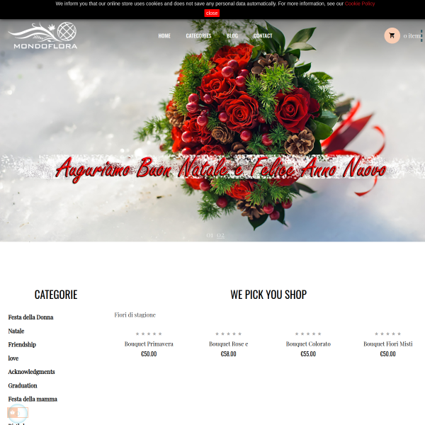 Website preview of MONDOFLORA - SOCIETA' A RESPONSABILITA' LIMITATA