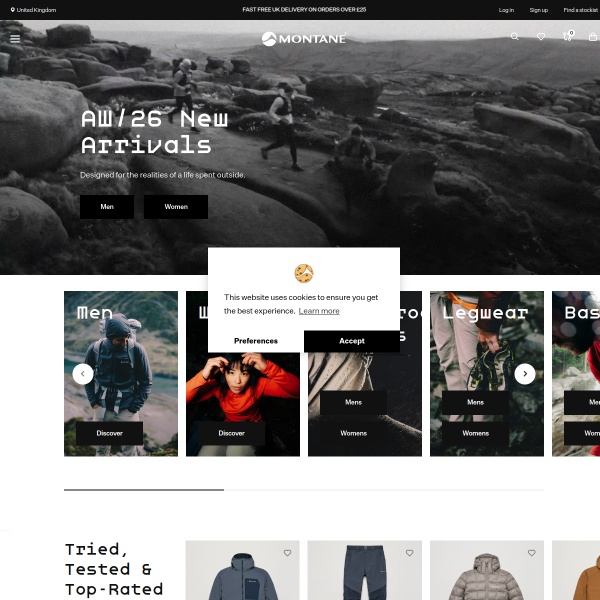 Website preview of Montane Construction Services