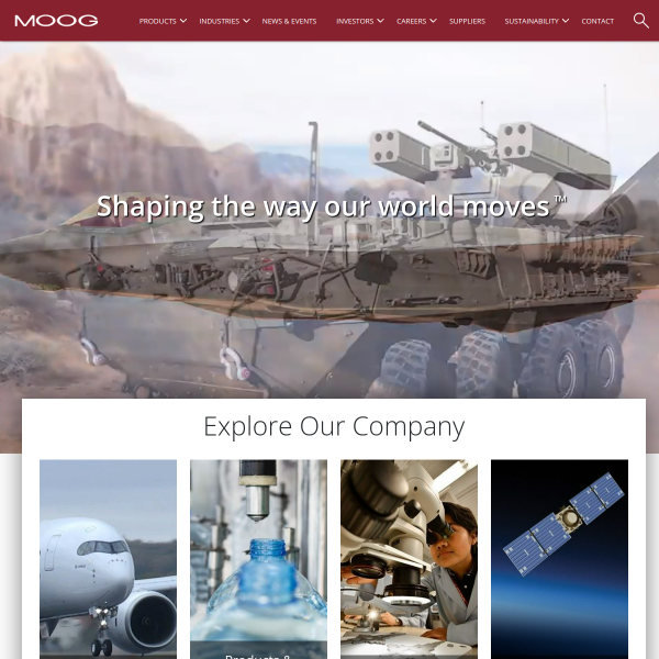 Website preview of Moog MRO Services