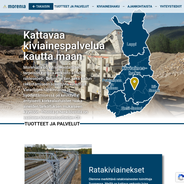Website preview of Morenia