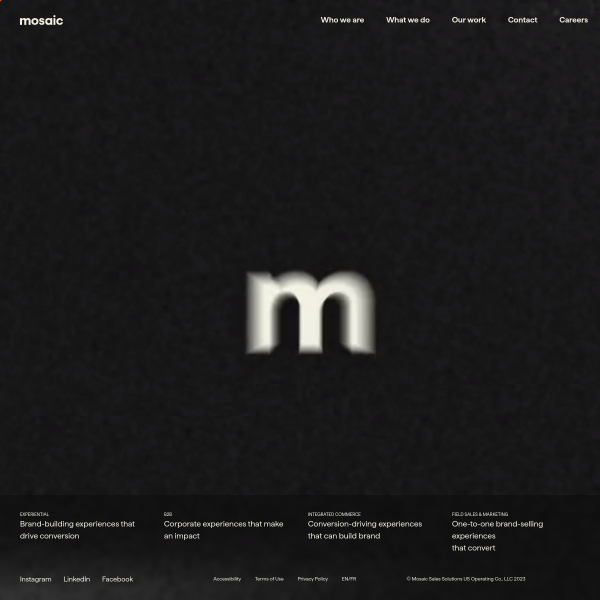 Website preview of Mosaic Dance Center