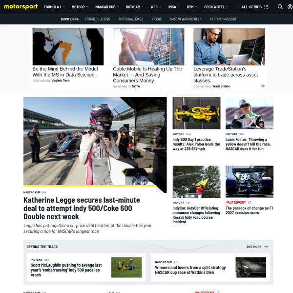Website preview of MOTORSPORT COMPLETE MANAGEMENT LIMITED