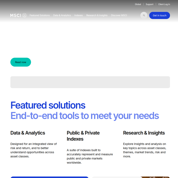 Website preview of Msci learning center