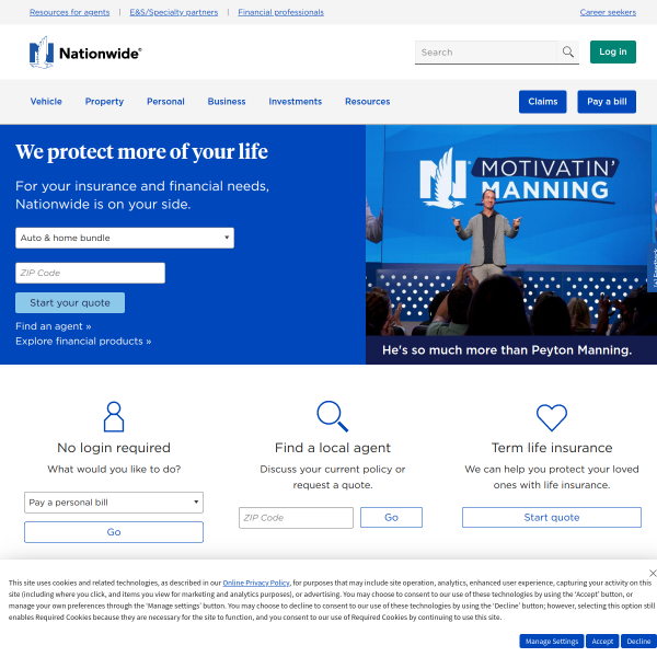 Website preview of NATIONWIDE (ISLE OF MAN) LIMITED