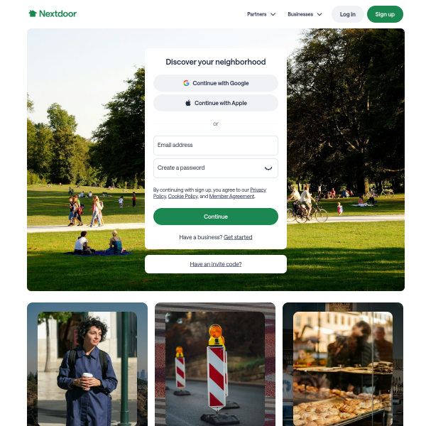 Website preview of Nextdoor Apartments. Villa
