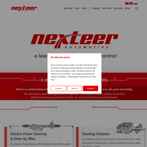 Website preview of NEXTEER AUTOMOTIVE POLAND SPÓŁKA Z OGRANICZONĄ ODPOWIEDZIALNOŚCIĄ