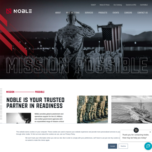 Website preview of Noble Diesel Repair & Performance