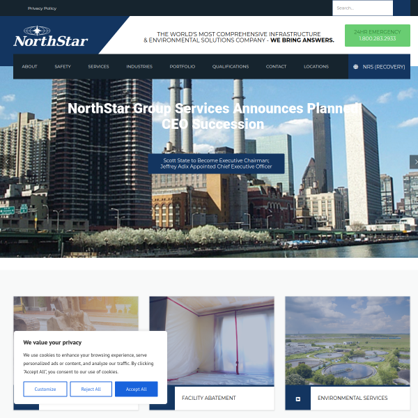Website preview of northstar creative limited