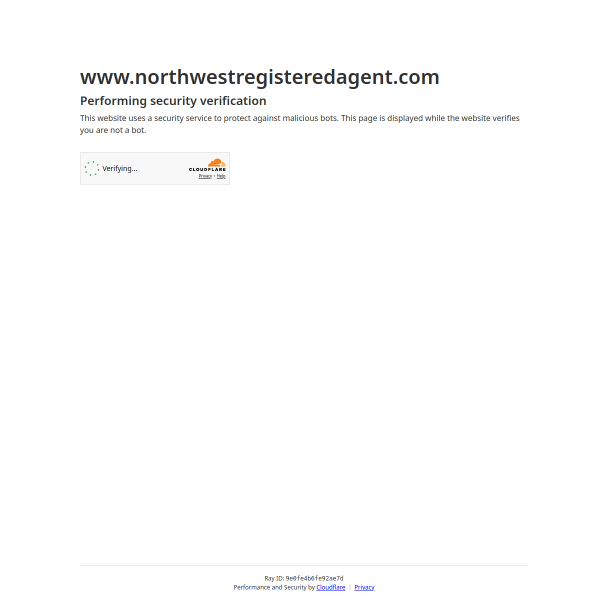 Northwest Registered Agent official website screenshot