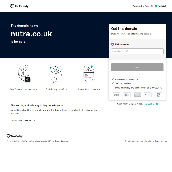 Website preview of NUTRA PREPS LTD