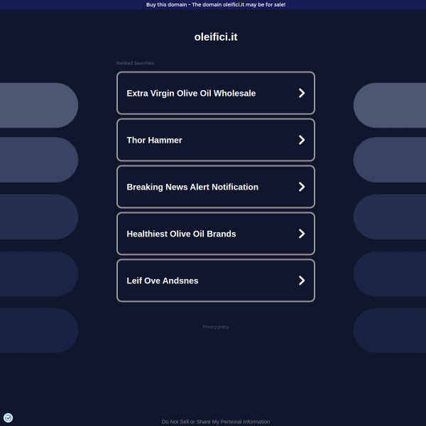 Website preview of OLEIFICI SAN NICOLA S.A.S. DI POLICARI TEODORO & C.