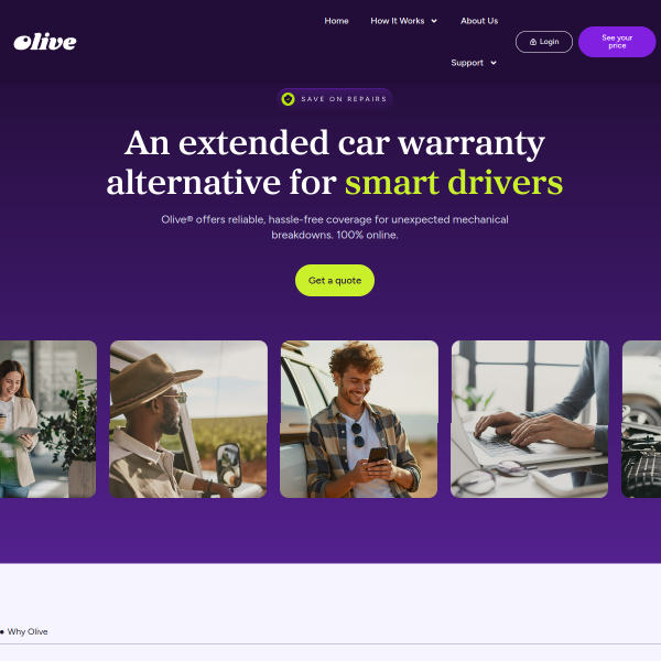 Website preview of Olive Lowney's Beauty Centre