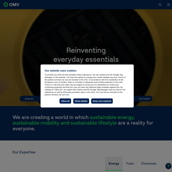 Website preview of OMV CROATIA D.O.O.