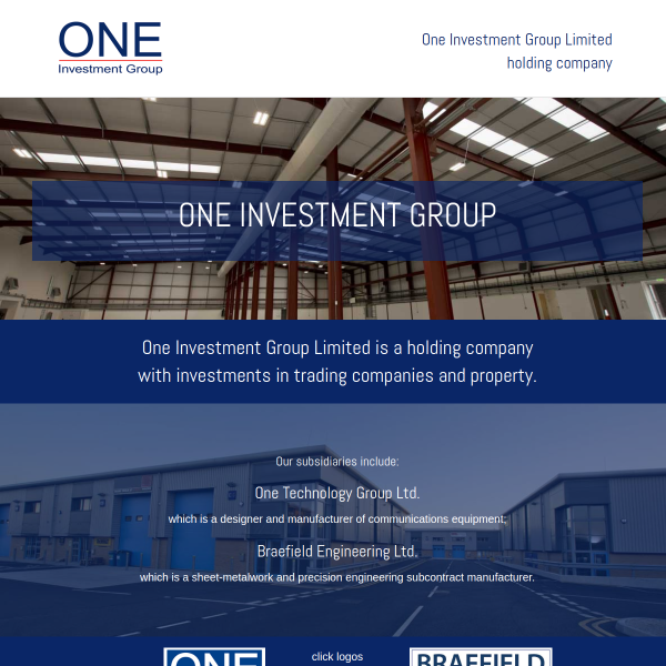 Website preview of ONE CLEAR (MANCHESTER) LIMITED