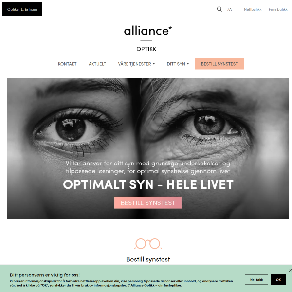 Website preview of OPTIKER LEBORG 2 AS