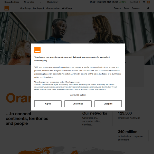 Website preview of ORANGE UGANDA LIMITED