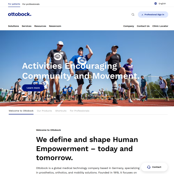 Website preview of Ottobock Adria Rijeka