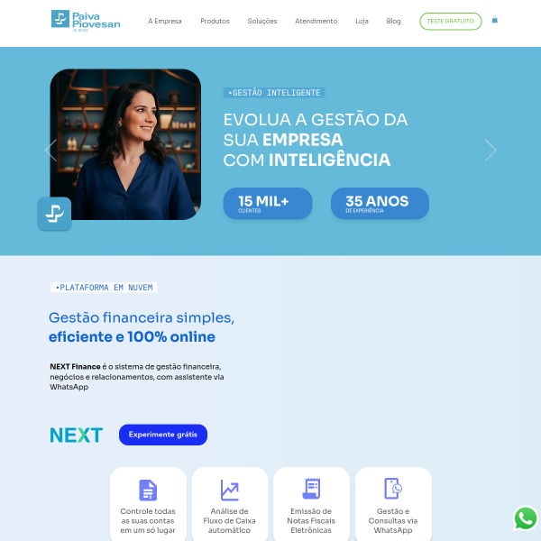Website preview of paiva distribuidora de alimentos