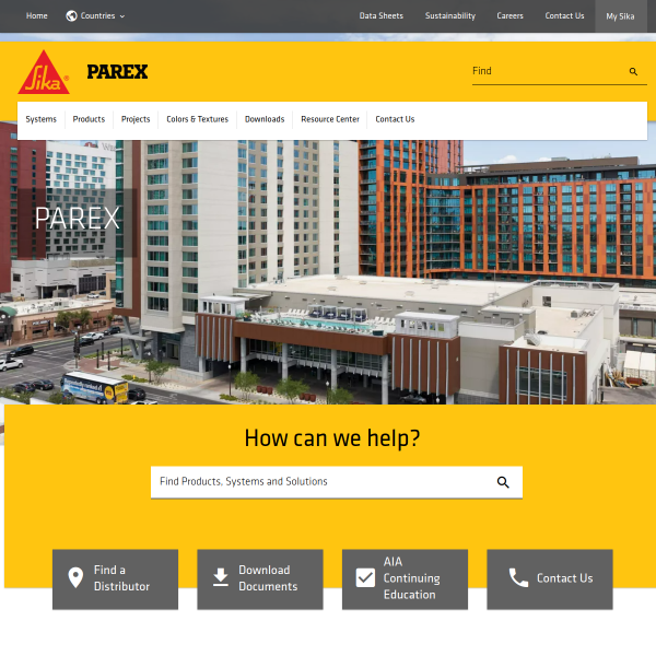 Website preview of Parex Bank
