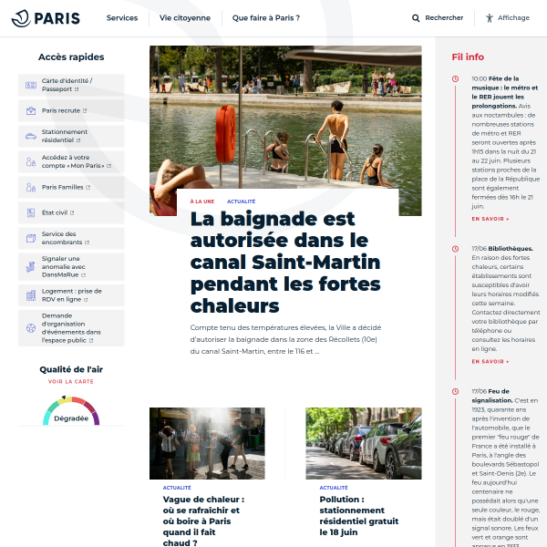 Website preview of PARIS CONSTRUCTION EST