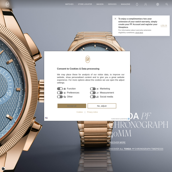 Website preview of Parmigiani Fleurier