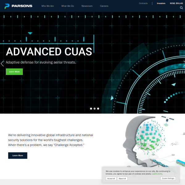 Website preview of Parsons Investments LLC