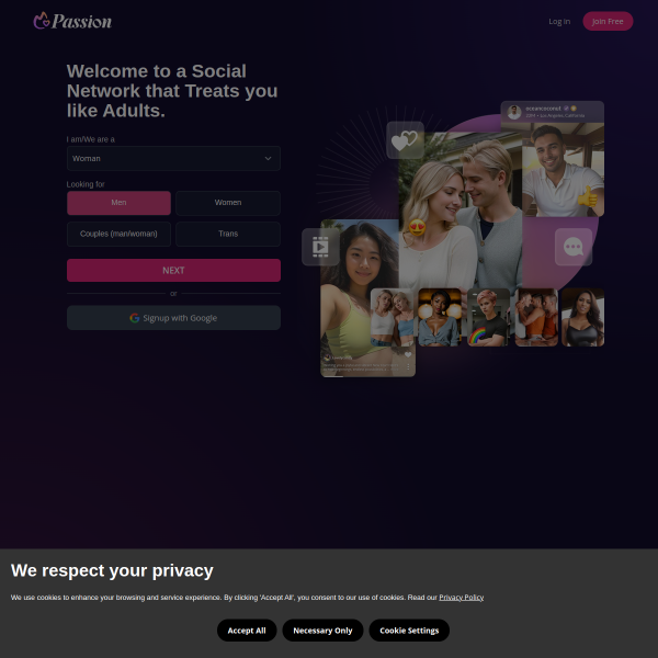 Website preview of PASSION REALTORS PRIVATE LIMITED