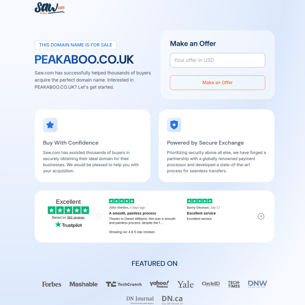 Website preview of PEAKABOO LABELS LTD