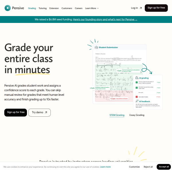 Website preview of PENSIVE CHAIN PTE. LTD.