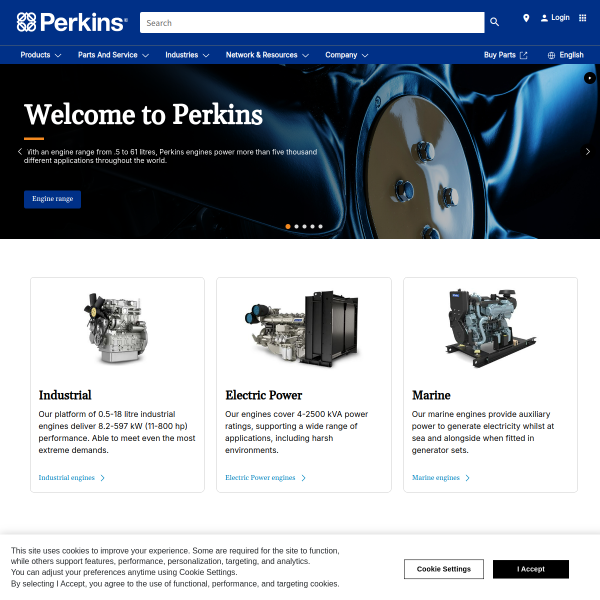 Website preview of PERKINS MOBIL