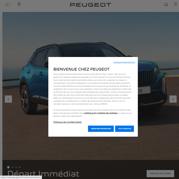 Website preview of Peugeot Pontarlier