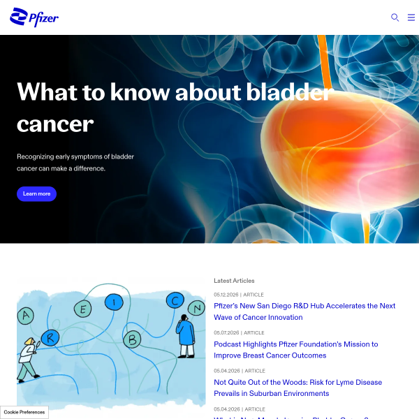 Website preview of Pfizer PFE Norway Holding S.à r.l.