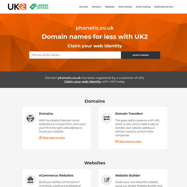 Website preview of PHONETIC HOLDINGS LIMITED