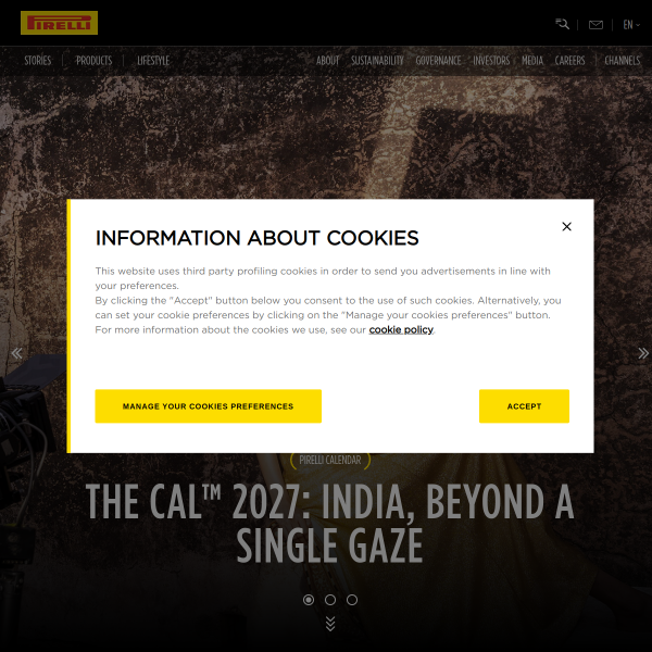 Website preview of pirelli pekao real estate