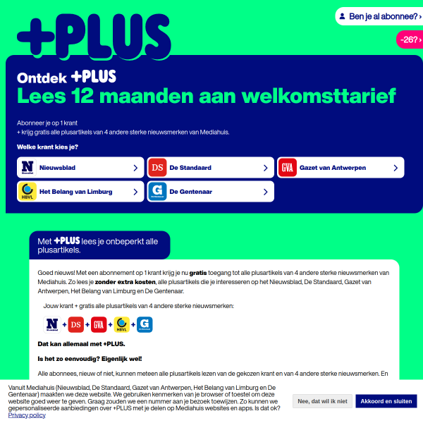 Website preview of PLUS Van de Huijgevoort