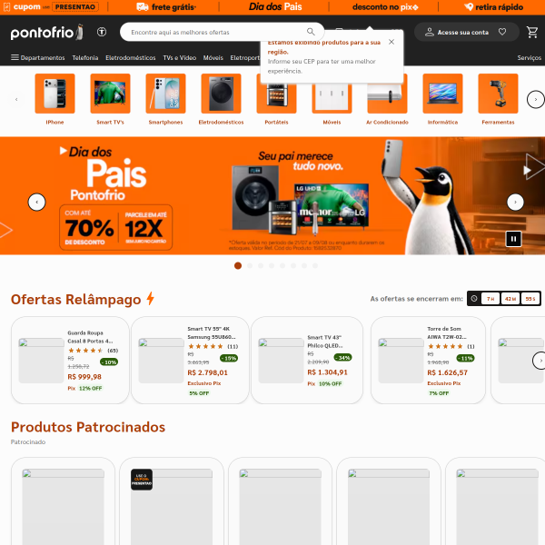 Website preview of ponto de cultura galpão cutural