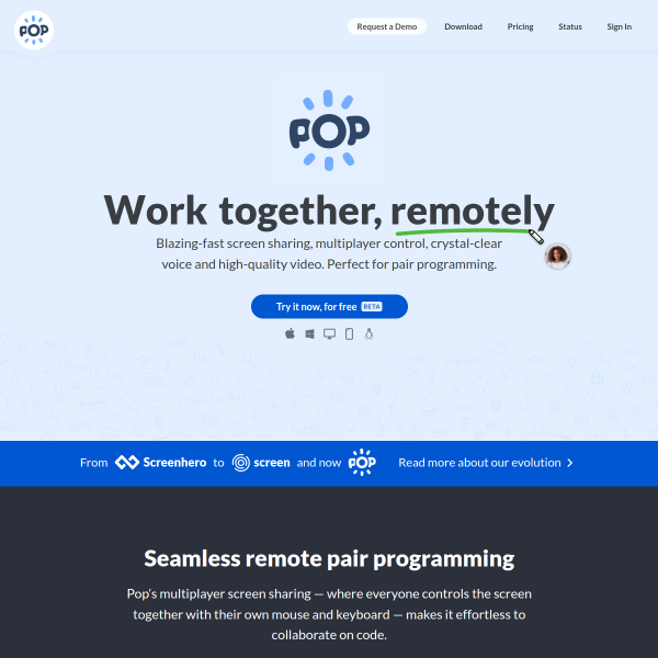 Website preview of Pop Art