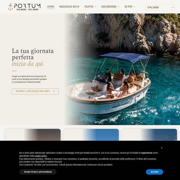 Website preview of PORTUM S.R.L.