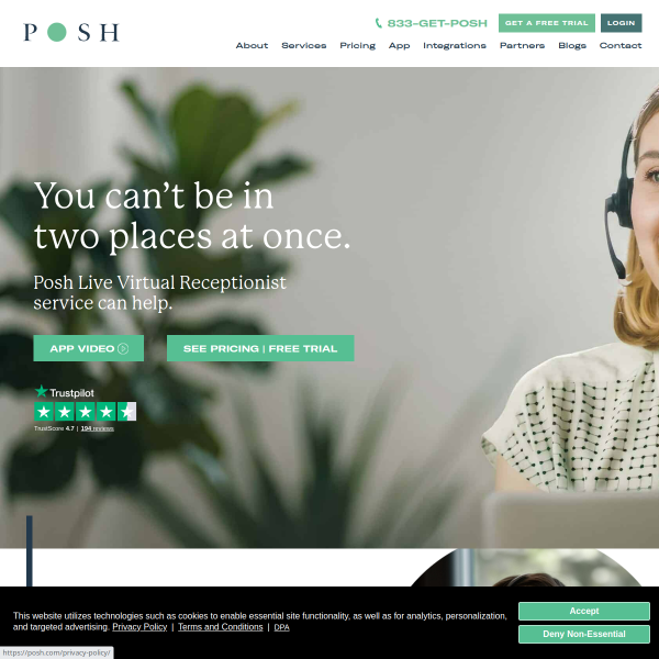Website preview of POSH SEMCO PTE. LTD.