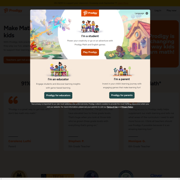 Website preview of prodigy robotics & automation inc.