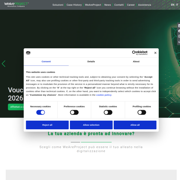 Website preview of PROJECT Q S.R.L.