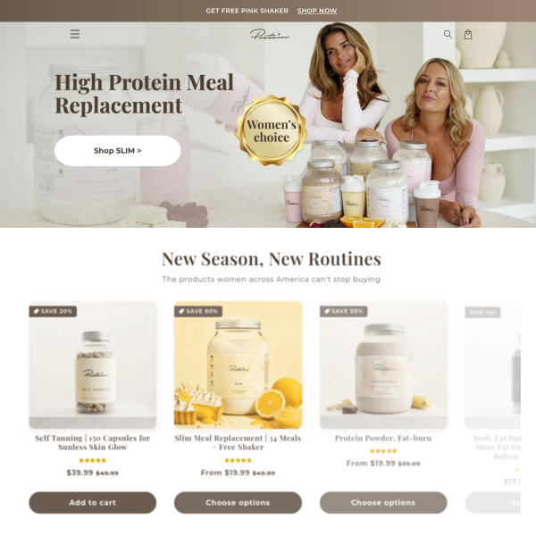 Website preview of Protein Bar Santa Rosa