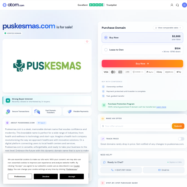 Website preview of Puskesmas Nurobo