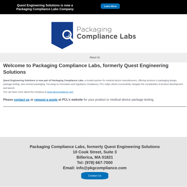 Website preview of QES Serwis