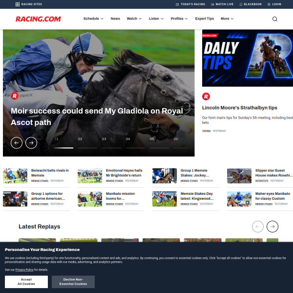 Website preview of Racing Limos of CNY LLC