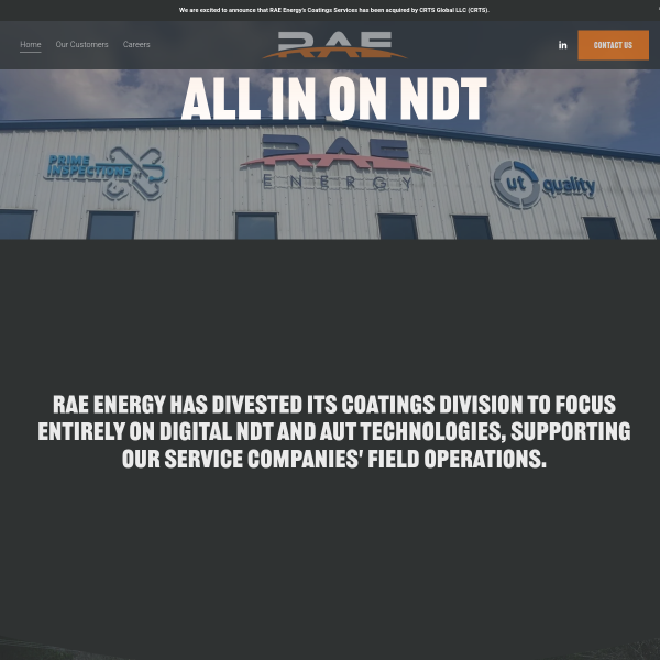 Website preview of RAE SRL