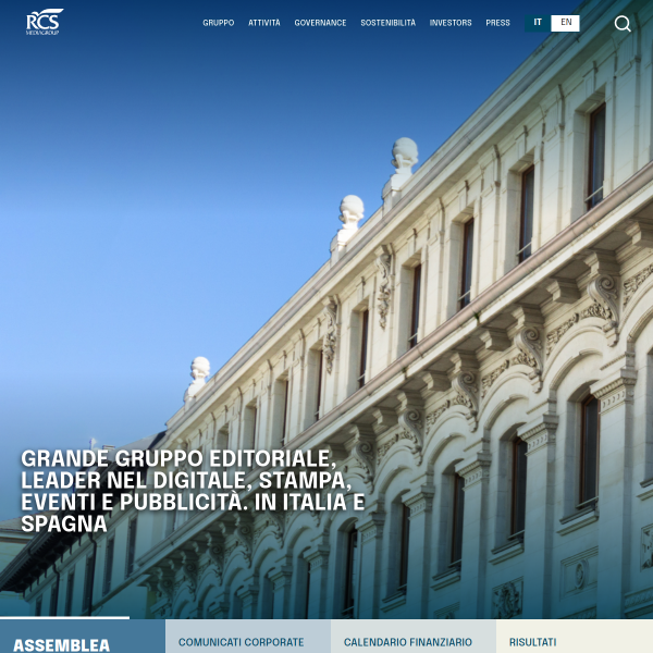Website preview of RCS PRODUZIONI PADOVA S.P.A.